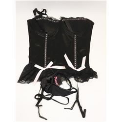 PEECABOO 2PC WOMENS BLACK & BABY PINK