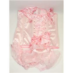 PEECABOO 2PC WOMENS BABY PINK BUSTIER