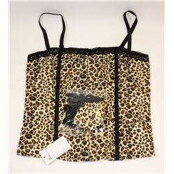 PEECABOO 2PC WOMENS CHEETAH PRINT BUSTIER W/