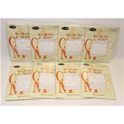 DAI SHI LIN BUNDLE OF 8 WHITE FISHNET & LACE