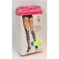 BEILEISI BUNDLE OF 6 BLACK W/ PINK LACE UP