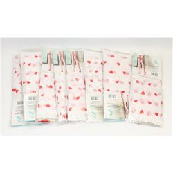 BEILEISI BUNDLE OF 8 WHITE W/ RED HEART