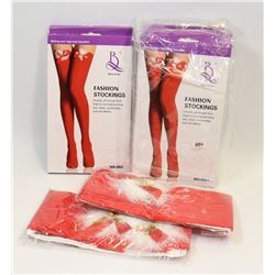 BEILEISI BUNDLE OF 6 WOMENS RED & WHITE FEATHER