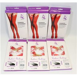 BEILEISI BUNDLE OF 6 WOMENS RED & WHITE FEATHER