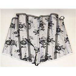 PEECABOO 2PC WOMENS L. GREY & BLACK LACE