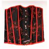 Image 1 : PEECABOO 2PC WOMENS BLACK & RED EMBROIDERED
