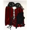 Image 1 : PEECABOO 2PC WOMENS WINE & BLACK LACE BUSTIER
