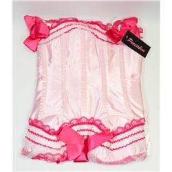 PEECABOO 2PC WOMENS BABY & HOT PINK SATIN STYLE