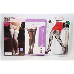 3PK OF  WOMENS ASSORTED KNEE HIGH STOCKINGS
