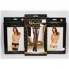 Image 1 : 3PK OF WOMENS ASSORTED GARTER BELTS & POLICE