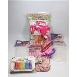 SMALL BOX FULL OF ADULT PARTY FAVORS'; BALLOONS/