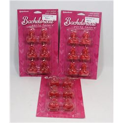 BUNDLE OF 3 6PK MINI PECKER PARTY CANDLES