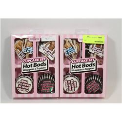2PK OF 24 PC ADULT NOVELTY CUP CAKE SETS; HOT BODS
