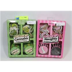 2PK OF 24 PC ADULT NOVELTY CUP CAKE SETS; NAUGHTY
