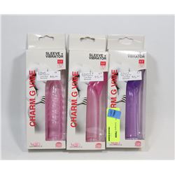 3PK OF CHARME G-VIBE WOMENS SLEEVE & VIBRATOR SET