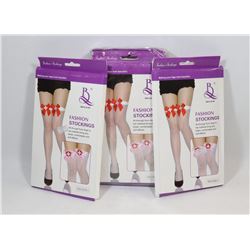 BUNDLE OF 6 WHITE SHEER NURSE KNEE HIGH STOCKINGS