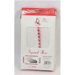 BUNDLE OF 6 WOMENS WHITE SHEER W/ RED HEART