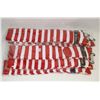 Image 1 : BUNDLE OF 6 WHITE/ RED STRIPED KNEE HIGH