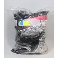 XL BAG OF ASSORTED SEQUIN PANTIES. BLACK/ SILVER