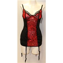 PEECABOO 2PC WOMENS BLACK & RED ADULT INTIMATE