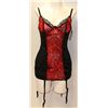 Image 1 : PEECABOO 2PC WOMENS BLACK & RED ADULT INTIMATE