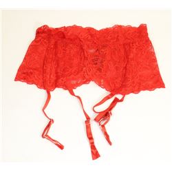 PEECABOO 1PC WOMENS RED LACE GARTER BELT