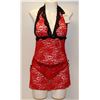 Image 1 : PEECABOO 2PC WOMENS RED & BLACK LACE INTIMATE