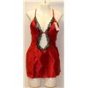 Image 1 : PEECABOO 2PC WOMENS RED & BLACK SATIN STYLE