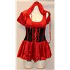 Image 1 : PEECABOO 2PC WOMENS COSTUME; RED & BLACK
