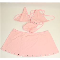 PEECABOO 3PC WOMENS BABY PINK BIKINI STYLE