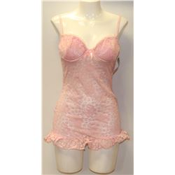 PEECABOO 2PC WOMENS BABY PINK LACE INTIMATE