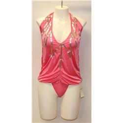 PEECABOO 2PC WOMENS PINK & SILVER SEQUINS ADULT