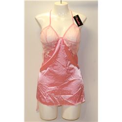 PEECABOO 2PC WOMENS PINK SATIN STYLE
