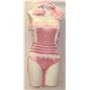 Image 1 : PEECABOO 5PC WOMENS COSTUME; PINK & WHITE