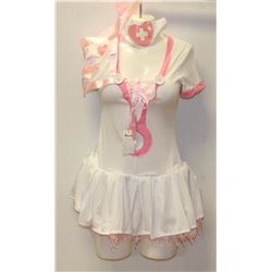 PEECABOO 4PC WOMENS COSTUME; PINK & WHITE