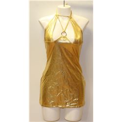 PEECABOO 2PC WOMENS GOLD ADULT COCKTAIL DRESS