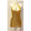 Image 1 : PEECABOO 2PC WOMENS GOLD ADULT COCKTAIL DRESS