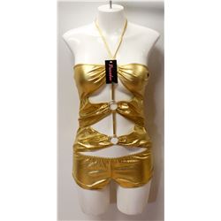 PEECABOO 1PC WOMENS GOLD ADULT COCKTAIL