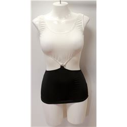PEECABOO 1PC WOMENS BLACK & WHITE OPEN BACK