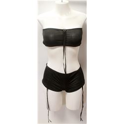 PEECABOO 2PC WOMENS BLACK TUBE TOP BIKINI STYLE