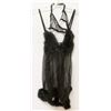 Image 1 : PEECABOO 2PC WOMENS BLACK SHEER & FEATHERED