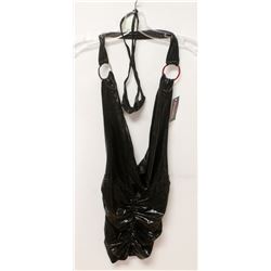 PEECABOO 2PC WOMENS BLACK HALTER TOP ADULT STYLE