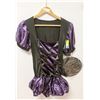 Image 1 : PEECABOO 2PC WOMENS COSTUME; BLACK & PURPLE
