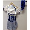 Image 1 : PEECABOO 4PC WOMENS COSTUME; BLUE & WHITE