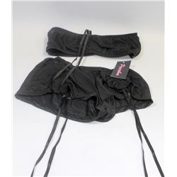 PEECABOO 2PC WOMENS BLACK SHEER STRAPLESS BIKINI