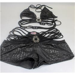 PEECABOO 2PC WOMENS BLACK  BIKINI STYLE OUTFIT