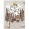 Image 1 : PEECABOO 3PC WOMENS COSTUME; SILVER & WHITE FUR