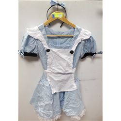 PEECABOO 3PC WOMENS COSTUME; BABY BLUE & WHITE
