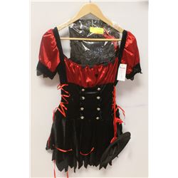 PEECABOO 2PC WOMENS COSTUME; BLACK & RED