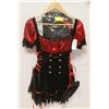 Image 1 : PEECABOO 2PC WOMENS COSTUME; BLACK & RED